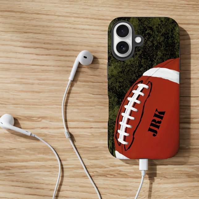 Football Monogram  Case-Mate iPhone Case (Creator Uploaded)