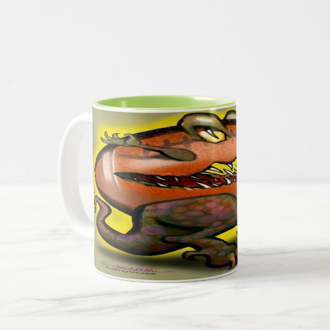 Football Monster Two-Tone Coffee Mug (Front Left)