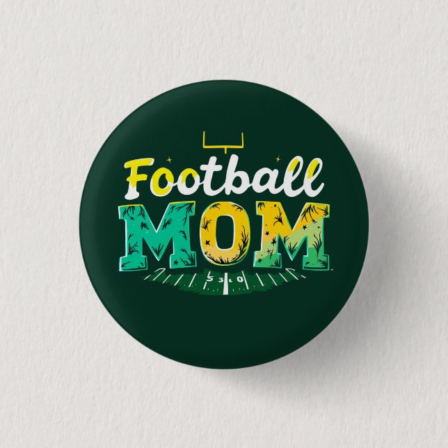 Football Mum 3 Cm Round Badge (Front)