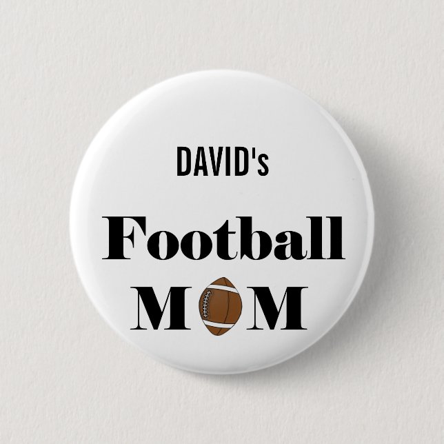 football mum 6 cm round badge (Front)