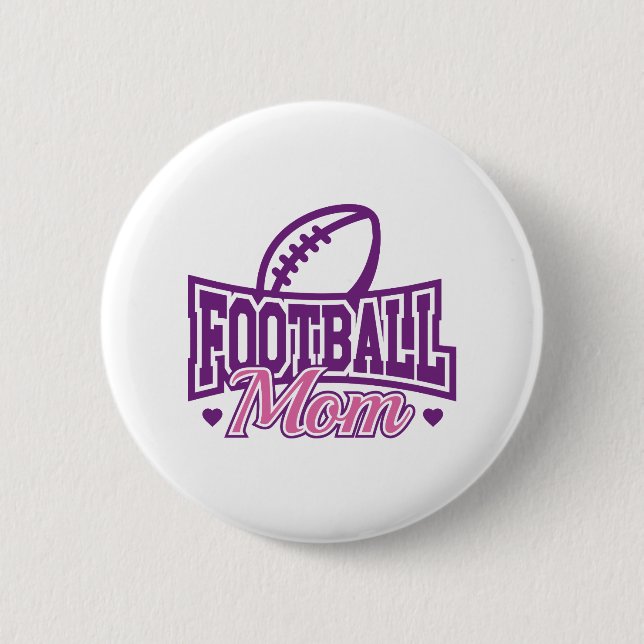 Football Mum 6 Cm Round Badge (Front)