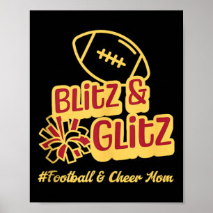 Football Mum Cheer Mum Blitz And Glitz Tank Top  Poster