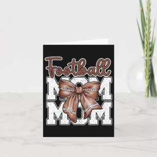 Football Mum Coquette Bow Sport Mama Mothers Day G Card