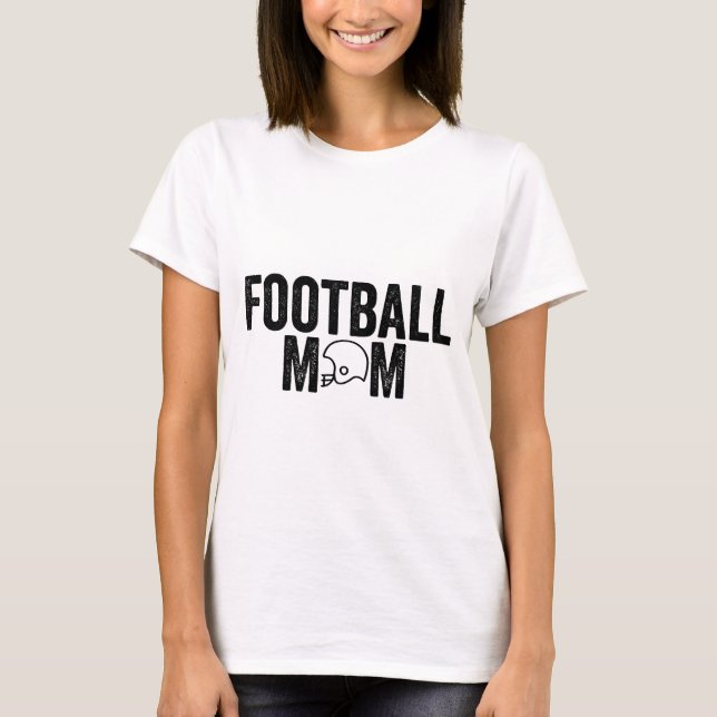 Football Mum Custom Number T-Shirt (Front)