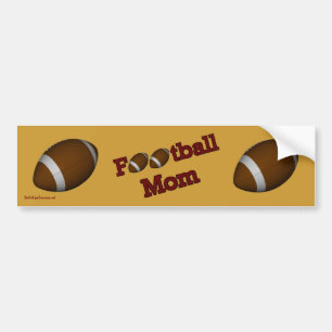 Football Mum Cute Bumper Sticker