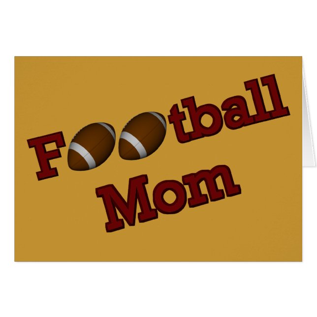 Football Mum Cute Card (Front Horizontal)