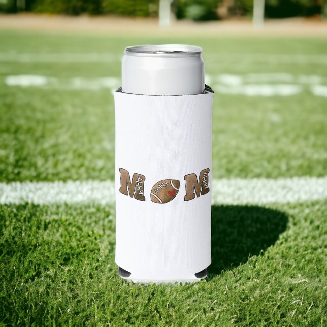 Football Mum Cute Trendy Seltzer Can Cooler (Creator Uploaded)