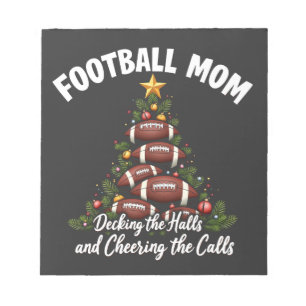 Football Mum Decking The Halls Christmas Football  Notepad