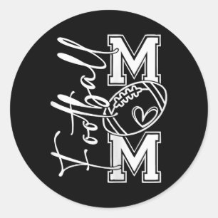 Football Mum Football Mum Football Mum Football Fo Classic Round Sticker
