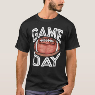 Football Mum  For Women Heart Football Game Day Vi T-Shirt
