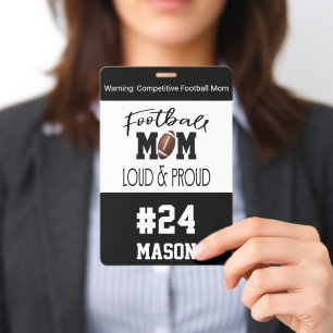 Football Mum Game Day ID Badge