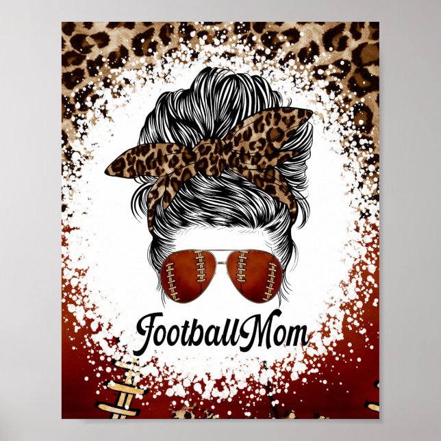 Football Mum Leopard Print    (Front)