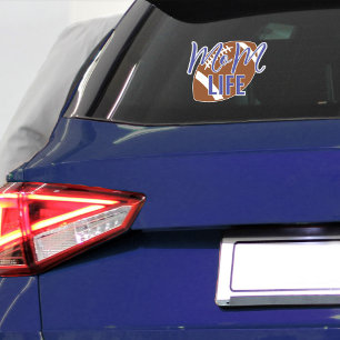 Football Mum Life Vinyl Car Window 