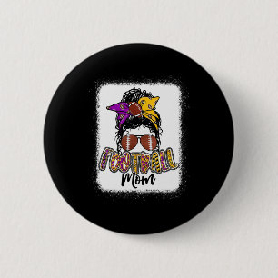 Football Mum Purple And Gold 6 Cm Round Badge