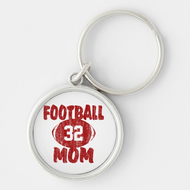 Football Mum Red Key Ring (Front)