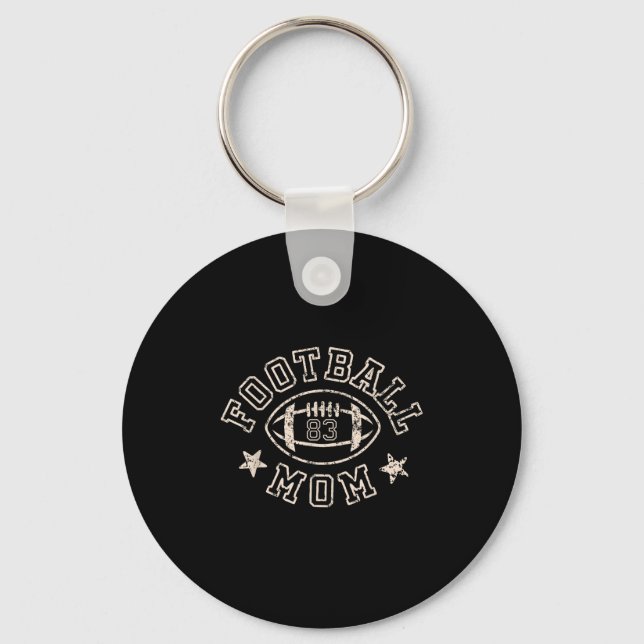 Football Mum Senior 2025 Game Day Team Srts Number Key Ring (Front)
