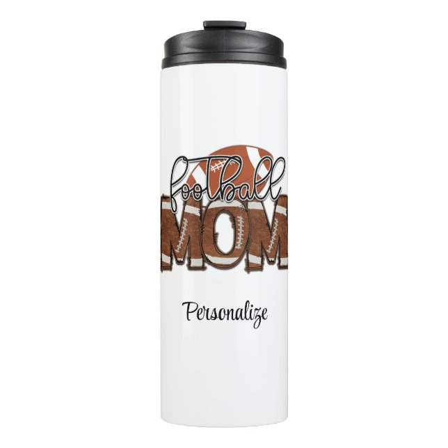 Football Mum Sports Fan Team Game Personalised Thermal Tumbler (Front)