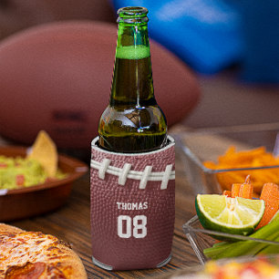 Football Name and Number Personalised Can Cooler