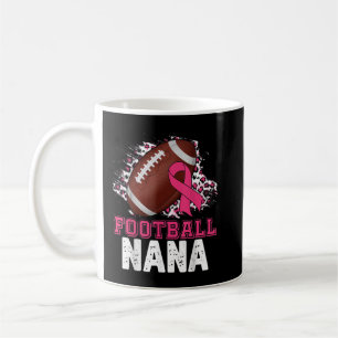 Football Nana Pink Ribbon Breast Cancer Awareness Coffee Mug