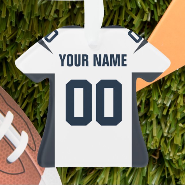 Football Navy, Red & White Jersey Ornament (Creator Uploaded)
