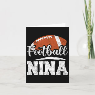 Football Nina Football Player Game Day Mother's Da Card