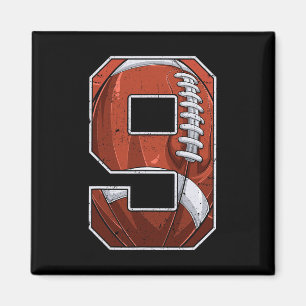 Football Ninth 9th Birthday Boy Nine 9 Years Old B Magnet