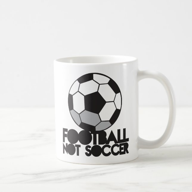 FOOTBALL not soccer! ball shirt Coffee Mug (Right)