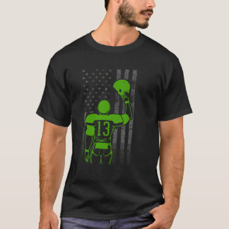 Football Number 13 Green Football Player Flag With T-Shirt