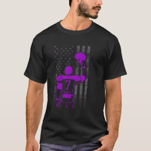Football Number 7 Purple Football Player Flag With T-Shirt