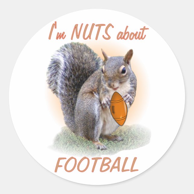 Football Nut Classic Round Sticker (Front)
