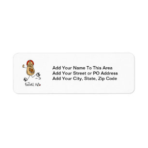 Football Nut T-shirts and Gifts Return Address Label