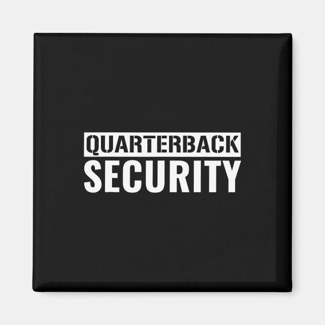 Football Offensive Line Lineman Quarterback Protec Magnet (Front)
