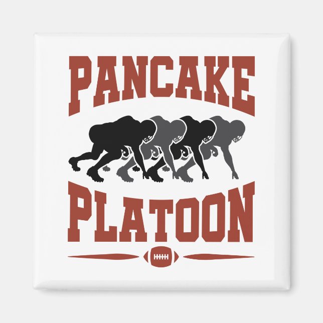 Football Offensive Lineman Pancake Platoon Magnet (Front)