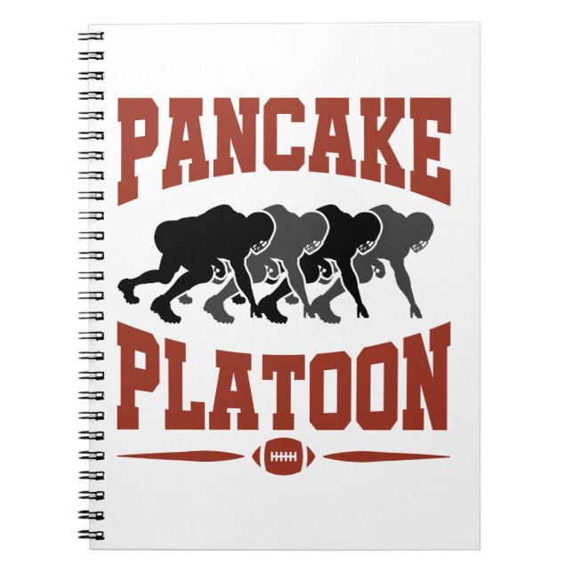 Football Offensive Lineman Pancake Platoon Notebook (Front)