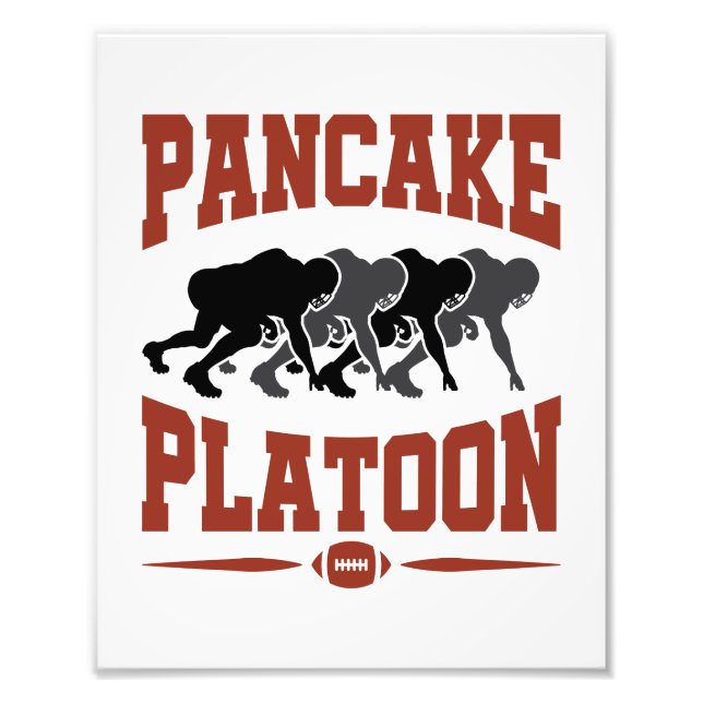 Football Offensive Lineman Pancake Platoon Photo Print (Front)