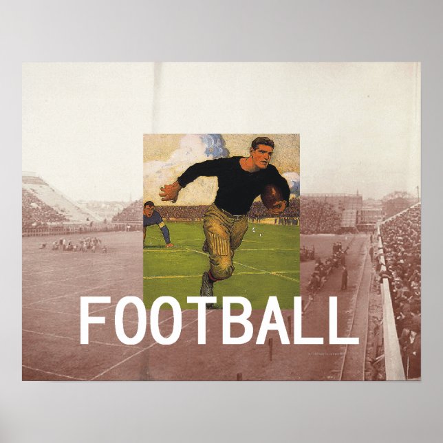 Football Old School Poster (Front)