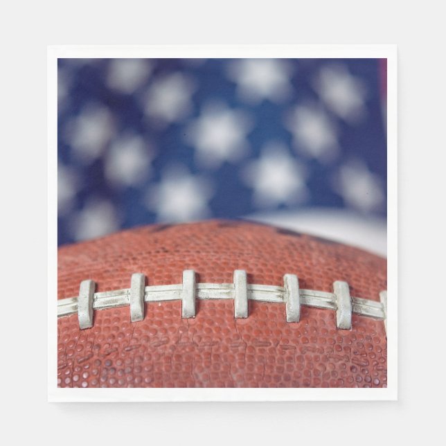 Football on Flag Napkin (Front)