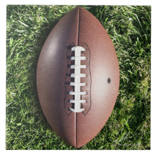 Football on Grass Ceramic Tile