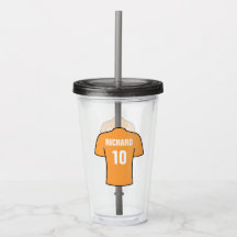 Football or Soccer Shirt in Orange. Supporter Fan