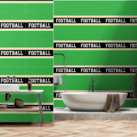 FOOTBALL Orange White Black Green Racing Stripes
