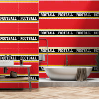 FOOTBALL Orange White Black Green Racing Stripes