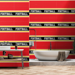 FOOTBALL Orange White Black Green Racing Stripes Wallpaper