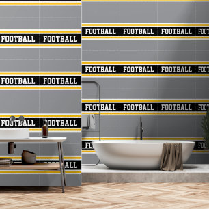 FOOTBALL Orange White Black Green Racing Stripes Wallpaper