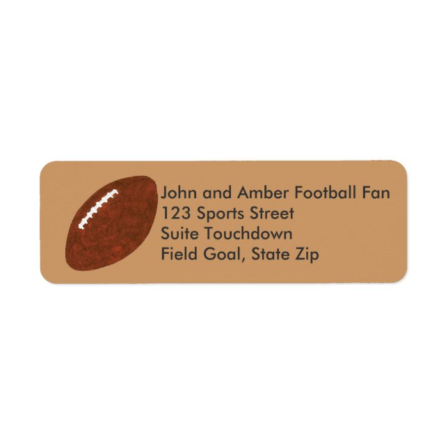 Football Painting Return Address Labels (Front)