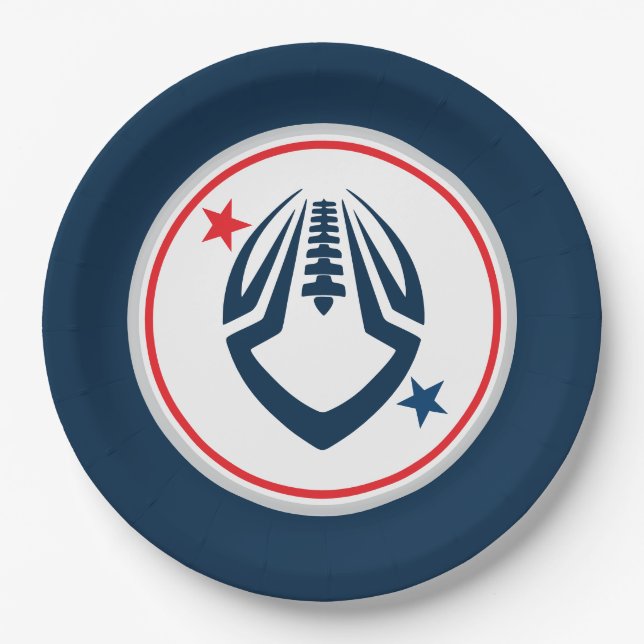 Football Paper Plates (Front)