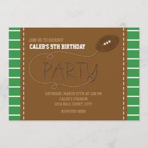 FOOTBALL PARTY Birthday Kids Typography Invitation