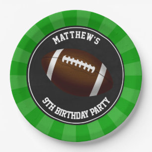 Football Party Cake Dinner Plates Personalised