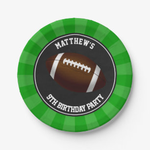 Football Party Cake Plates Personalised