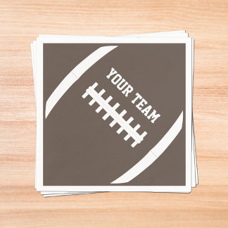 Football Party Custom Team Name or Text Sports Napkin