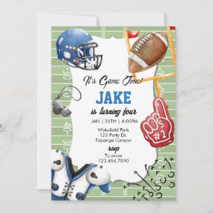 Football Party, Game Time, Touchdown Invitation